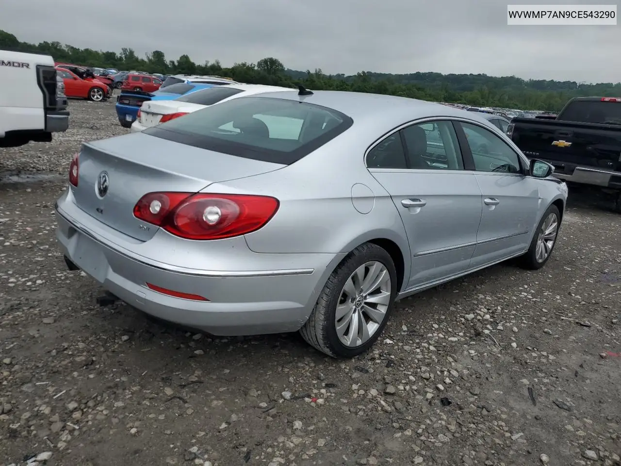 2012 Volkswagen Cc Sport VIN: WVWMP7AN9CE543290 Lot: 55028625