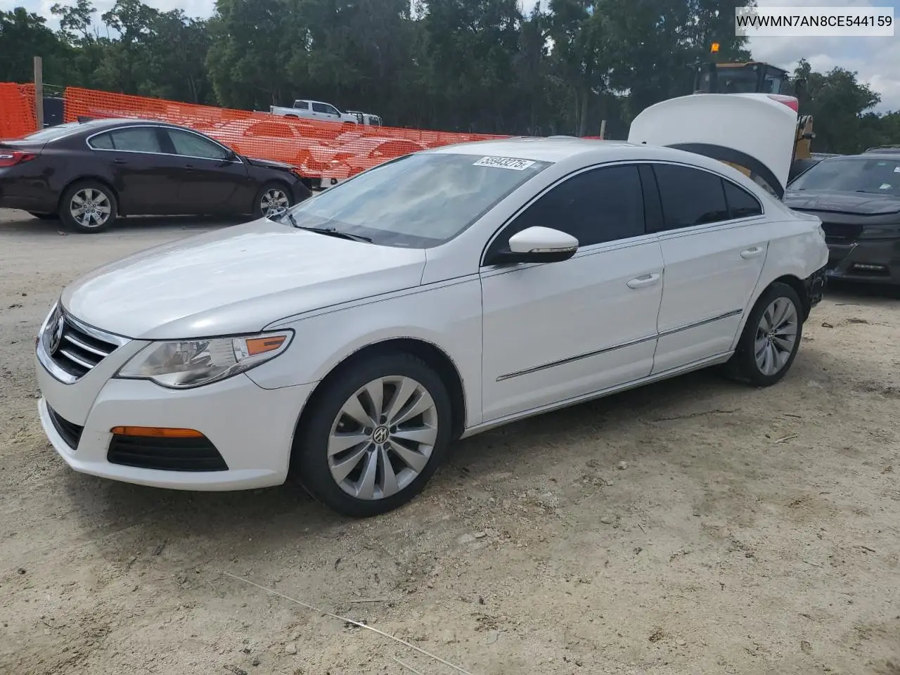 2012 Volkswagen Cc Sport VIN: WVWMN7AN8CE544159 Lot: 55943275