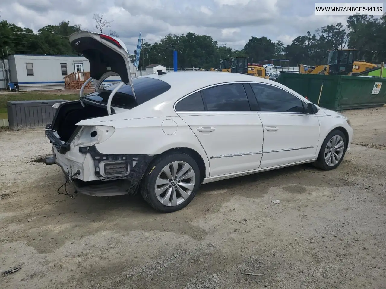 2012 Volkswagen Cc Sport VIN: WVWMN7AN8CE544159 Lot: 55943275