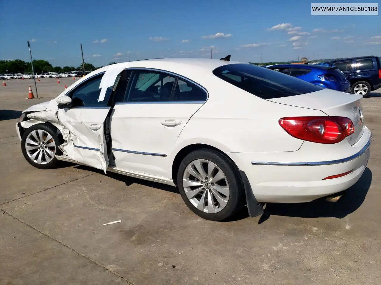 2012 Volkswagen Cc Sport VIN: WVWMP7AN1CE500188 Lot: 56734435