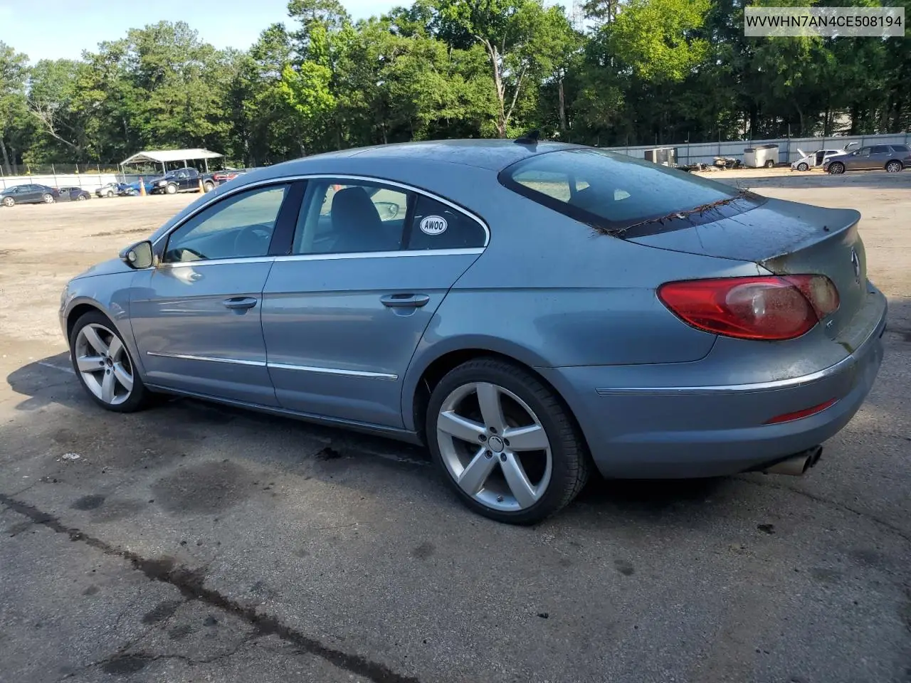 2012 Volkswagen Cc Luxury VIN: WVWHN7AN4CE508194 Lot: 61873795