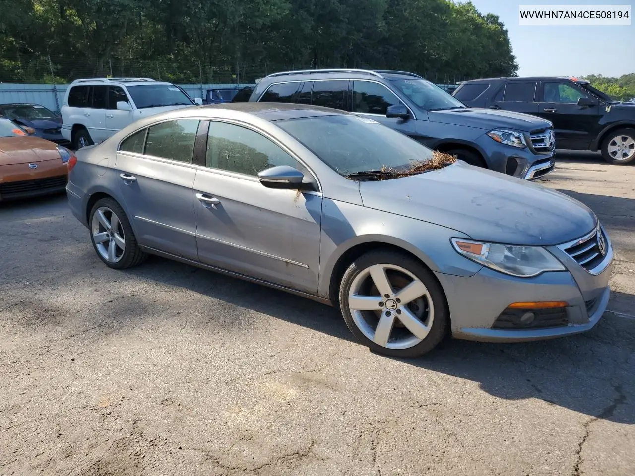 2012 Volkswagen Cc Luxury VIN: WVWHN7AN4CE508194 Lot: 61873795