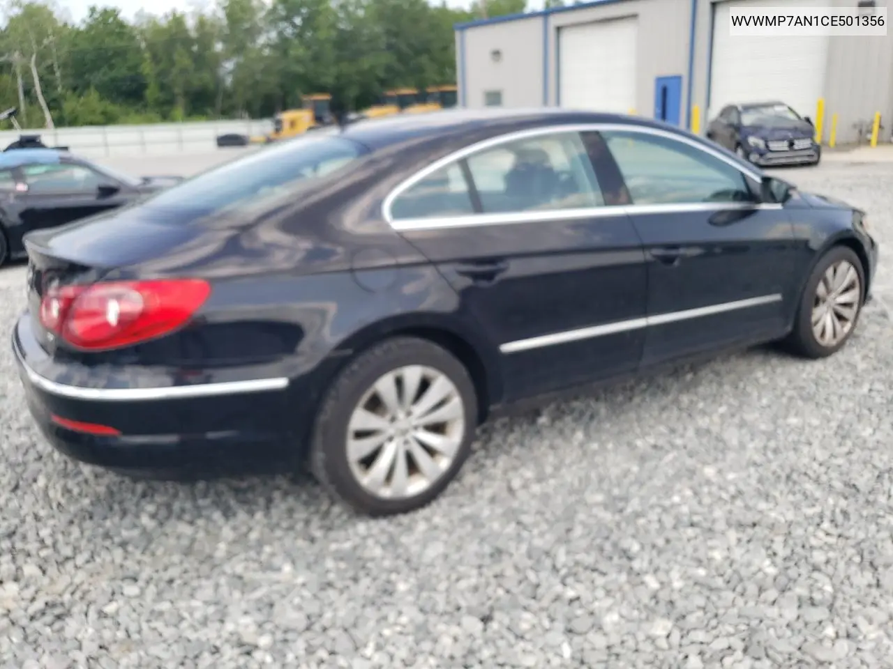 2012 Volkswagen Cc Sport VIN: WVWMP7AN1CE501356 Lot: 62122915