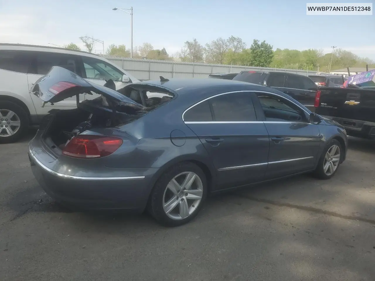 2013 Volkswagen Cc Sport VIN: WVWBP7AN1DE512348 Lot: 55429675