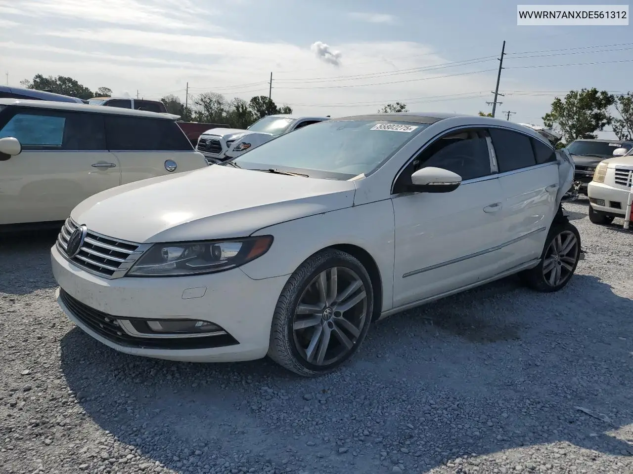 2013 Volkswagen Cc Luxury VIN: WVWRN7ANXDE561312 Lot: 55802275