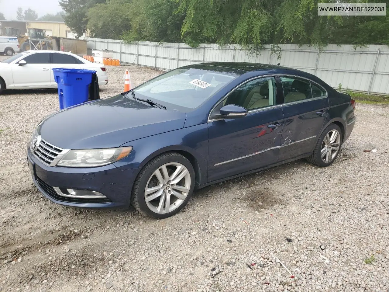 2013 Volkswagen Cc Luxury VIN: WVWRP7AN5DE522038 Lot: 61843405