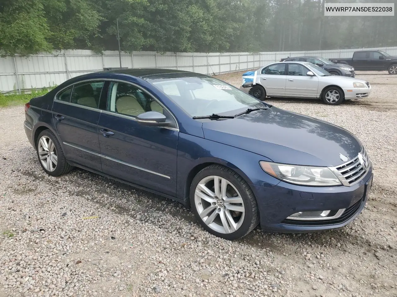 2013 Volkswagen Cc Luxury VIN: WVWRP7AN5DE522038 Lot: 61843405