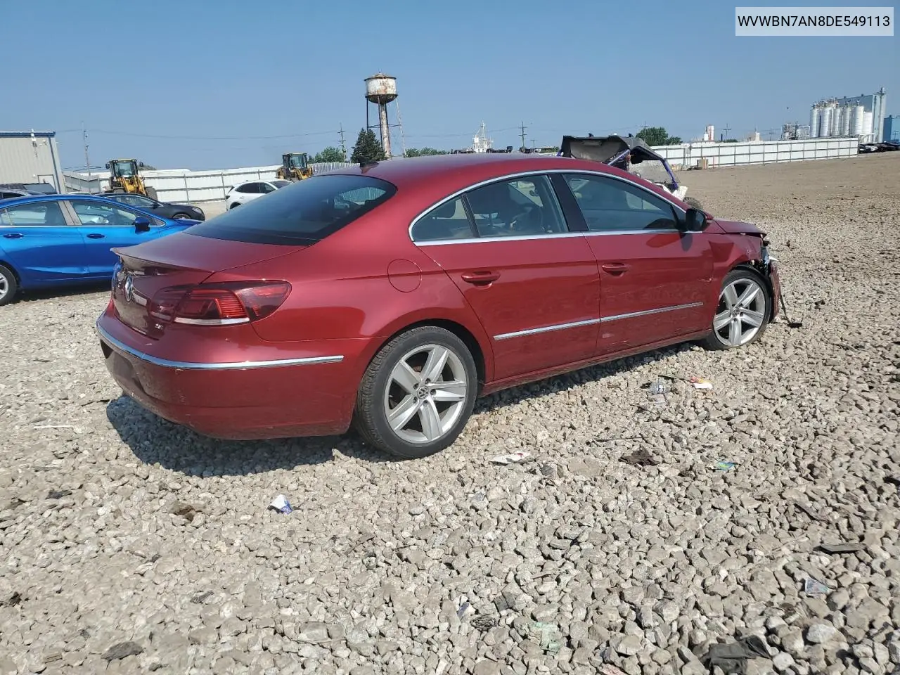 2013 Volkswagen Cc Sport VIN: WVWBN7AN8DE549113 Lot: 62190325