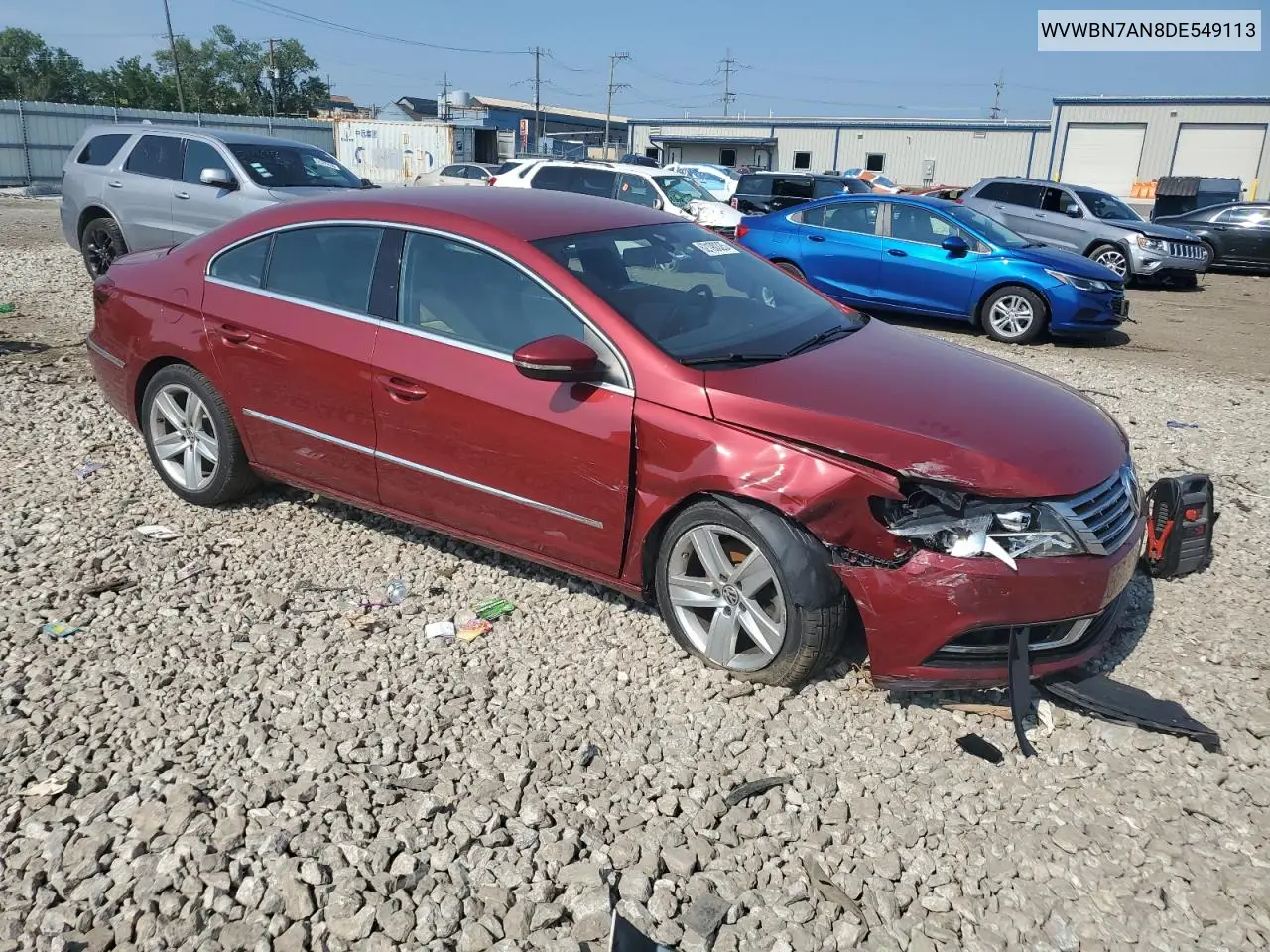 2013 Volkswagen Cc Sport VIN: WVWBN7AN8DE549113 Lot: 62190325