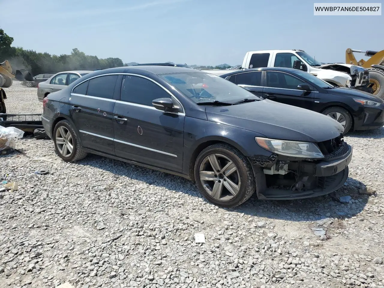 2013 Volkswagen Cc Sport VIN: WVWBP7AN6DE504827 Lot: 62359975