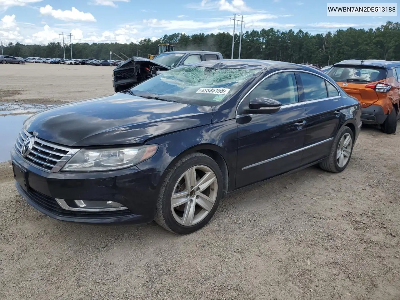 2013 Volkswagen Cc Sport VIN: WVWBN7AN2DE513188 Lot: 62385155