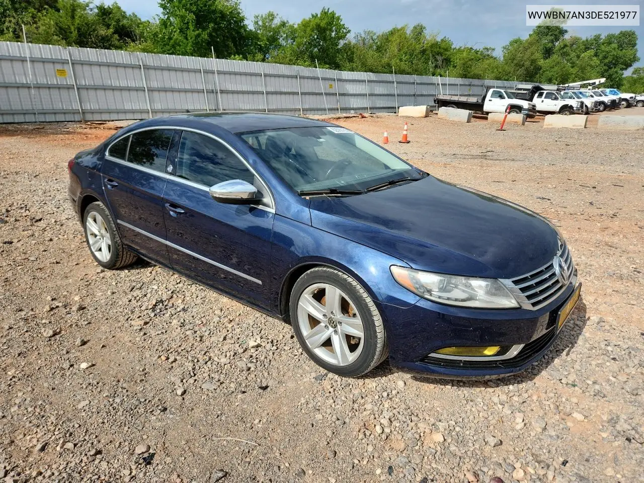 2013 Volkswagen Cc Sport VIN: WVWBN7AN3DE521977 Lot: 62590165