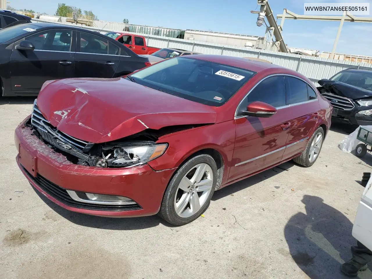 2014 Volkswagen Cc Sport VIN: WVWBN7AN6EE505161 Lot: 53515615