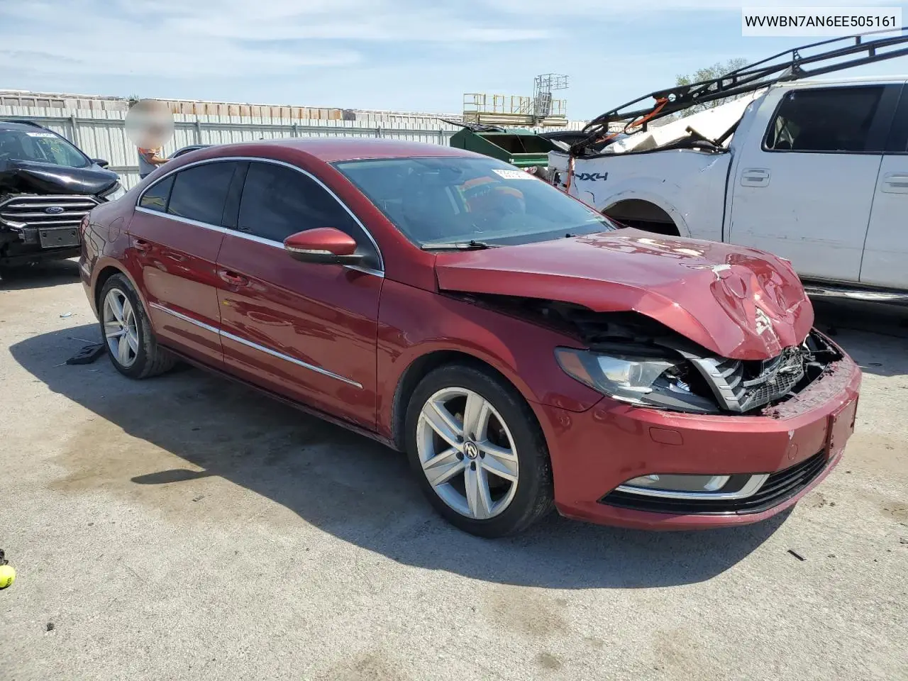 2014 Volkswagen Cc Sport VIN: WVWBN7AN6EE505161 Lot: 53515615