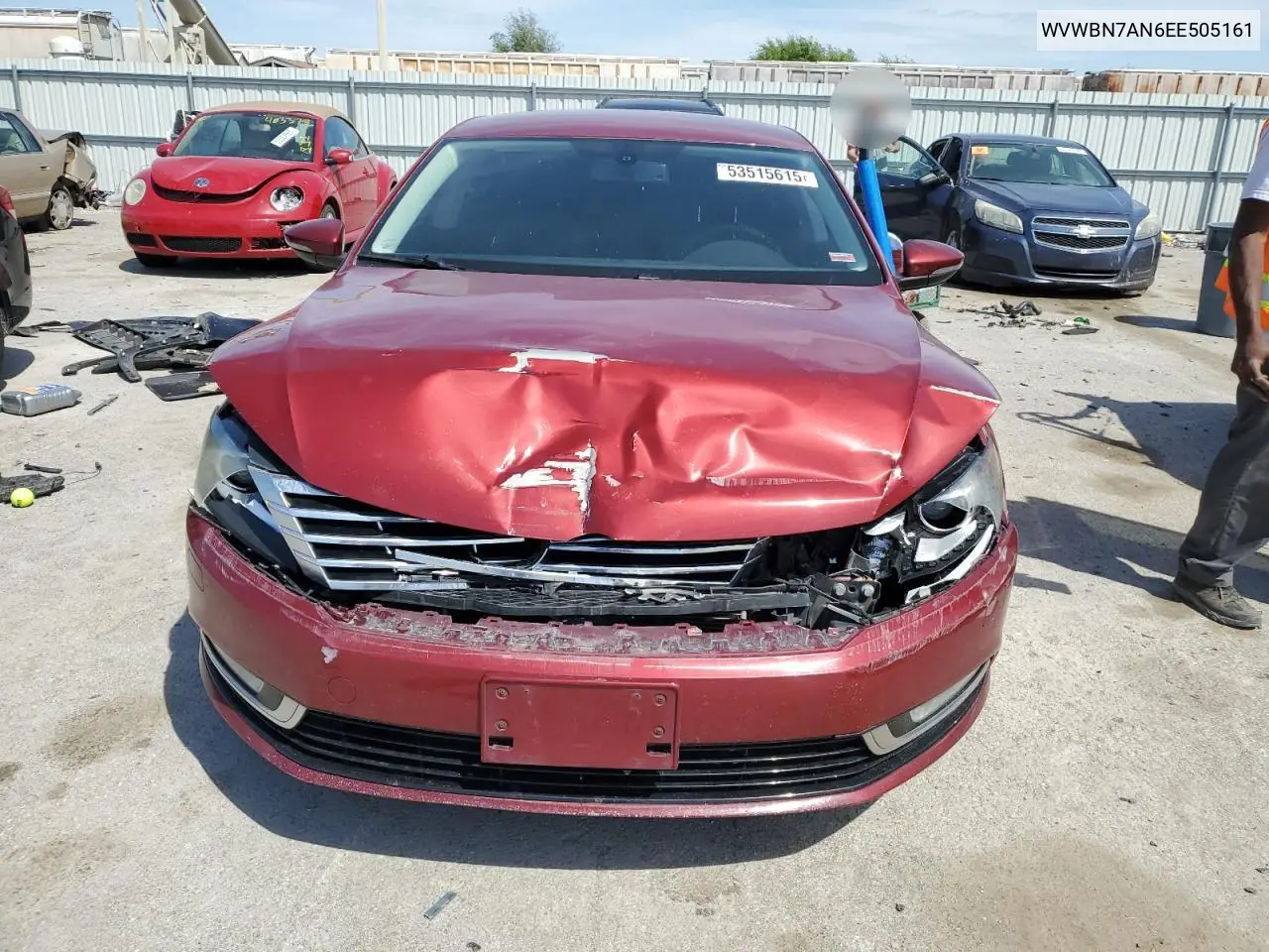 2014 Volkswagen Cc Sport VIN: WVWBN7AN6EE505161 Lot: 53515615