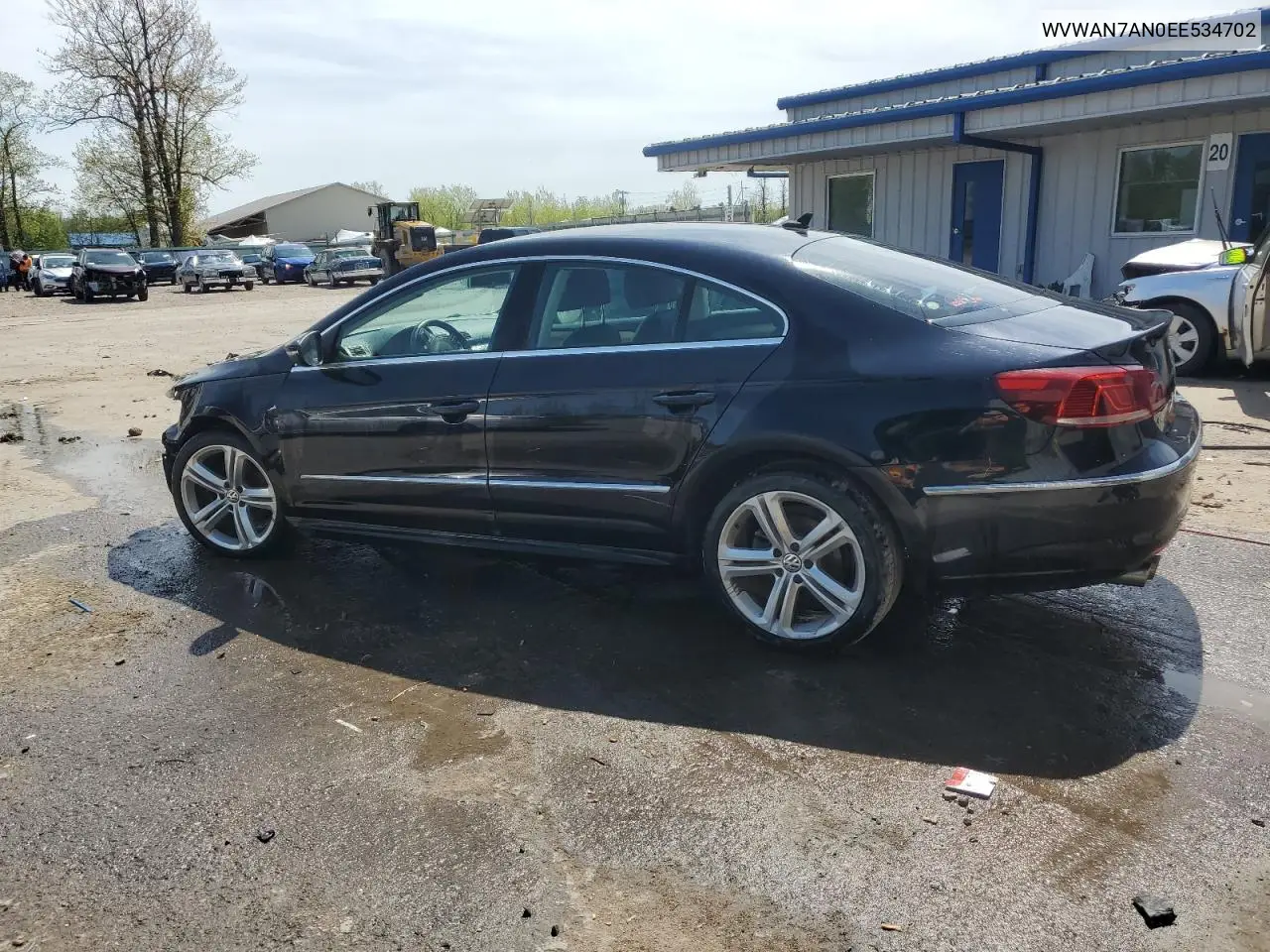 2014 Volkswagen Cc Sport VIN: WVWAN7AN0EE534702 Lot: 55852135