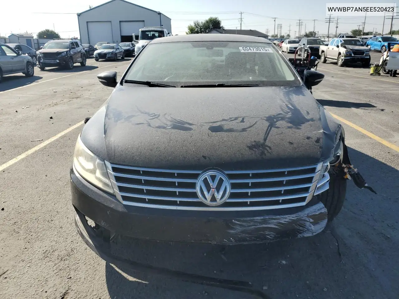 2014 Volkswagen Cc Sport VIN: WVWBP7AN5EE520423 Lot: 60473015