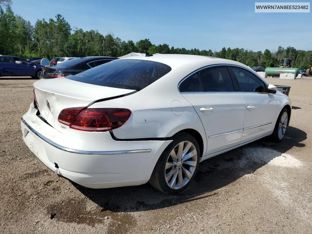 2014 Volkswagen Cc Luxury VIN: WVWRN7AN8EE523482 Lot: 60967425