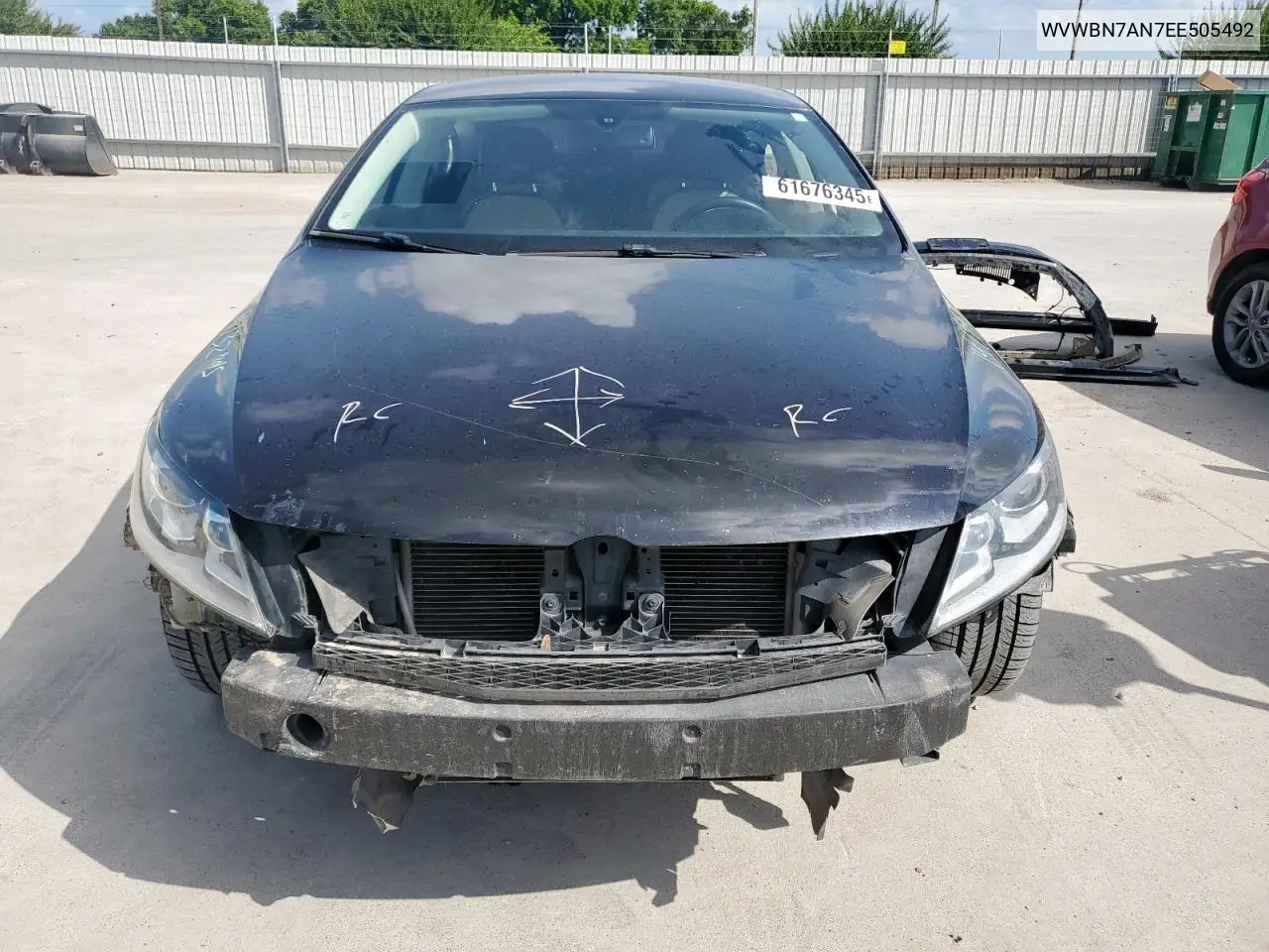 2014 Volkswagen Cc Sport VIN: WVWBN7AN7EE505492 Lot: 61676345