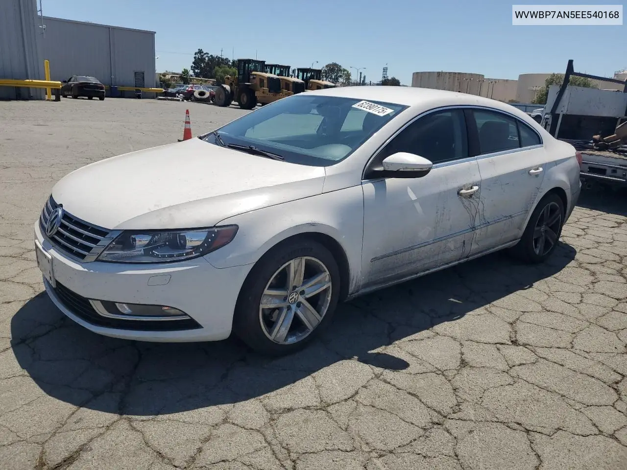 2014 Volkswagen Cc Sport VIN: WVWBP7AN5EE540168 Lot: 62390175