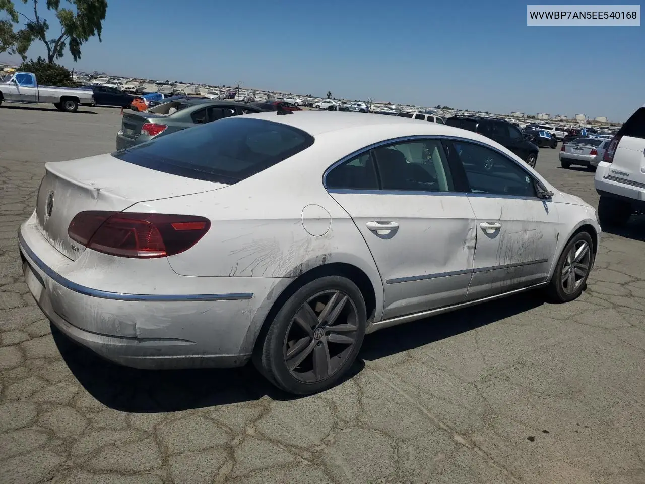 2014 Volkswagen Cc Sport VIN: WVWBP7AN5EE540168 Lot: 62390175