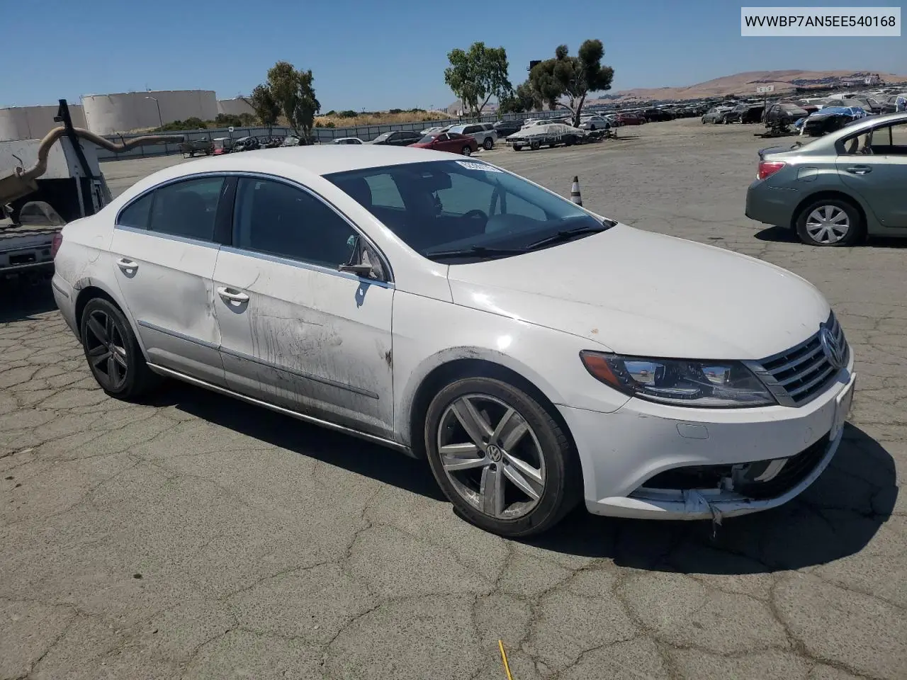 2014 Volkswagen Cc Sport VIN: WVWBP7AN5EE540168 Lot: 62390175
