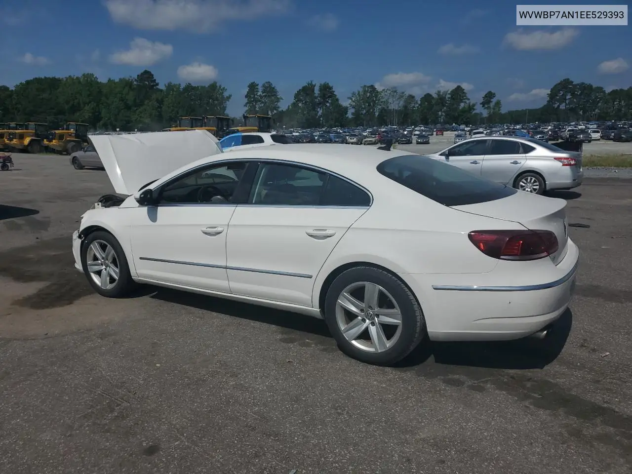 2014 Volkswagen Cc Sport VIN: WVWBP7AN1EE529393 Lot: 62823725
