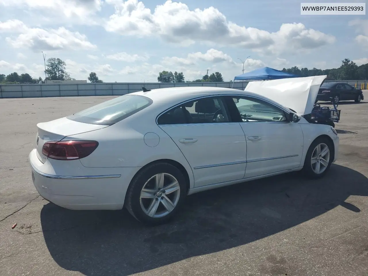 2014 Volkswagen Cc Sport VIN: WVWBP7AN1EE529393 Lot: 62823725