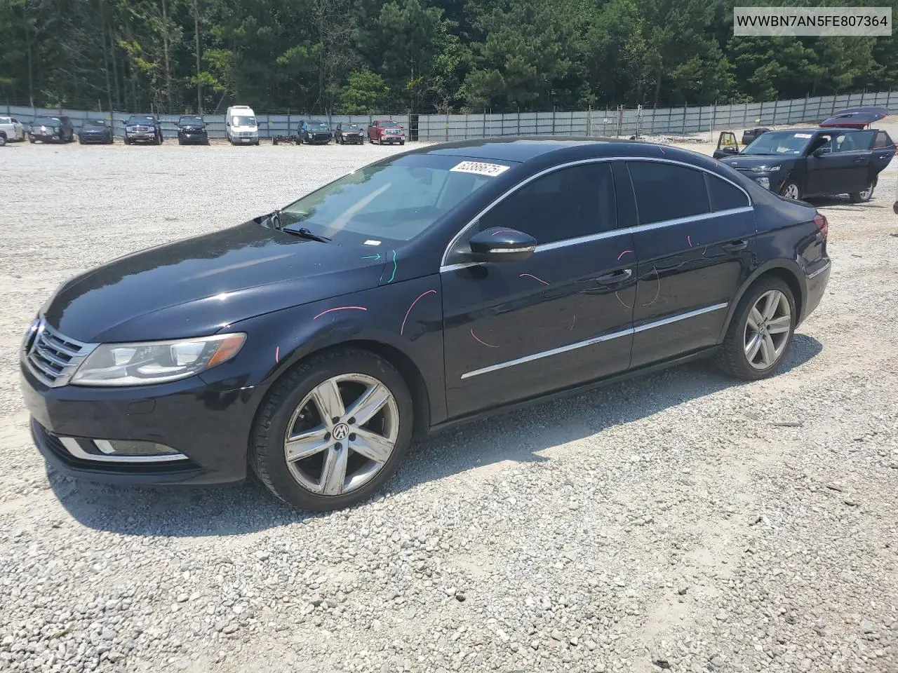 2015 Volkswagen Cc Sport VIN: WVWBN7AN5FE807364 Lot: 62386675