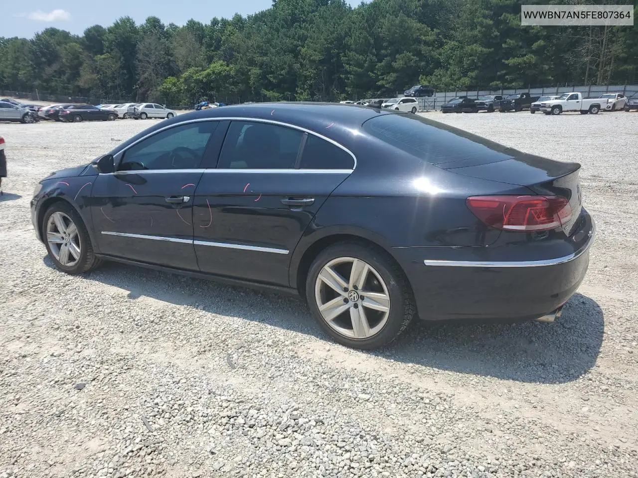 2015 Volkswagen Cc Sport VIN: WVWBN7AN5FE807364 Lot: 62386675