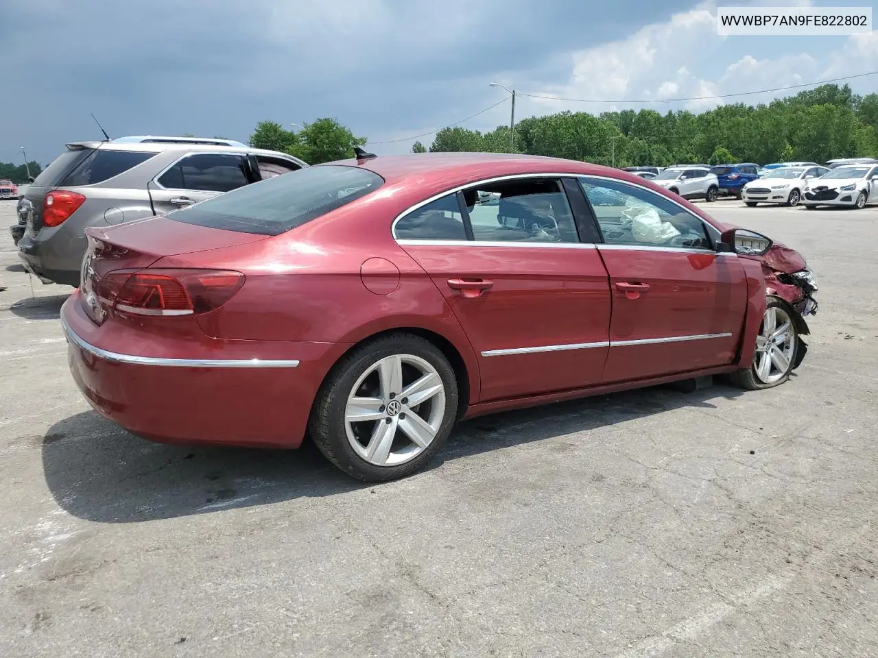 2015 Volkswagen Cc Sport VIN: WVWBP7AN9FE822802 Lot: 62706125