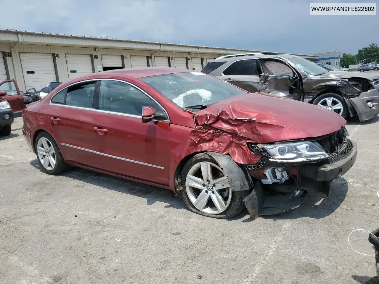 2015 Volkswagen Cc Sport VIN: WVWBP7AN9FE822802 Lot: 62706125