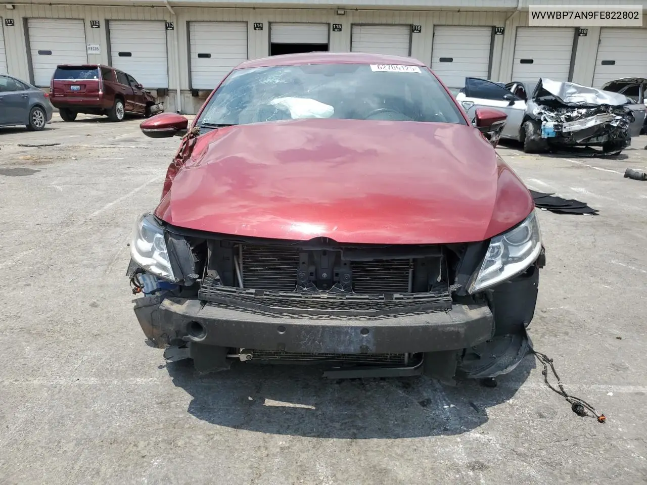 2015 Volkswagen Cc Sport VIN: WVWBP7AN9FE822802 Lot: 62706125