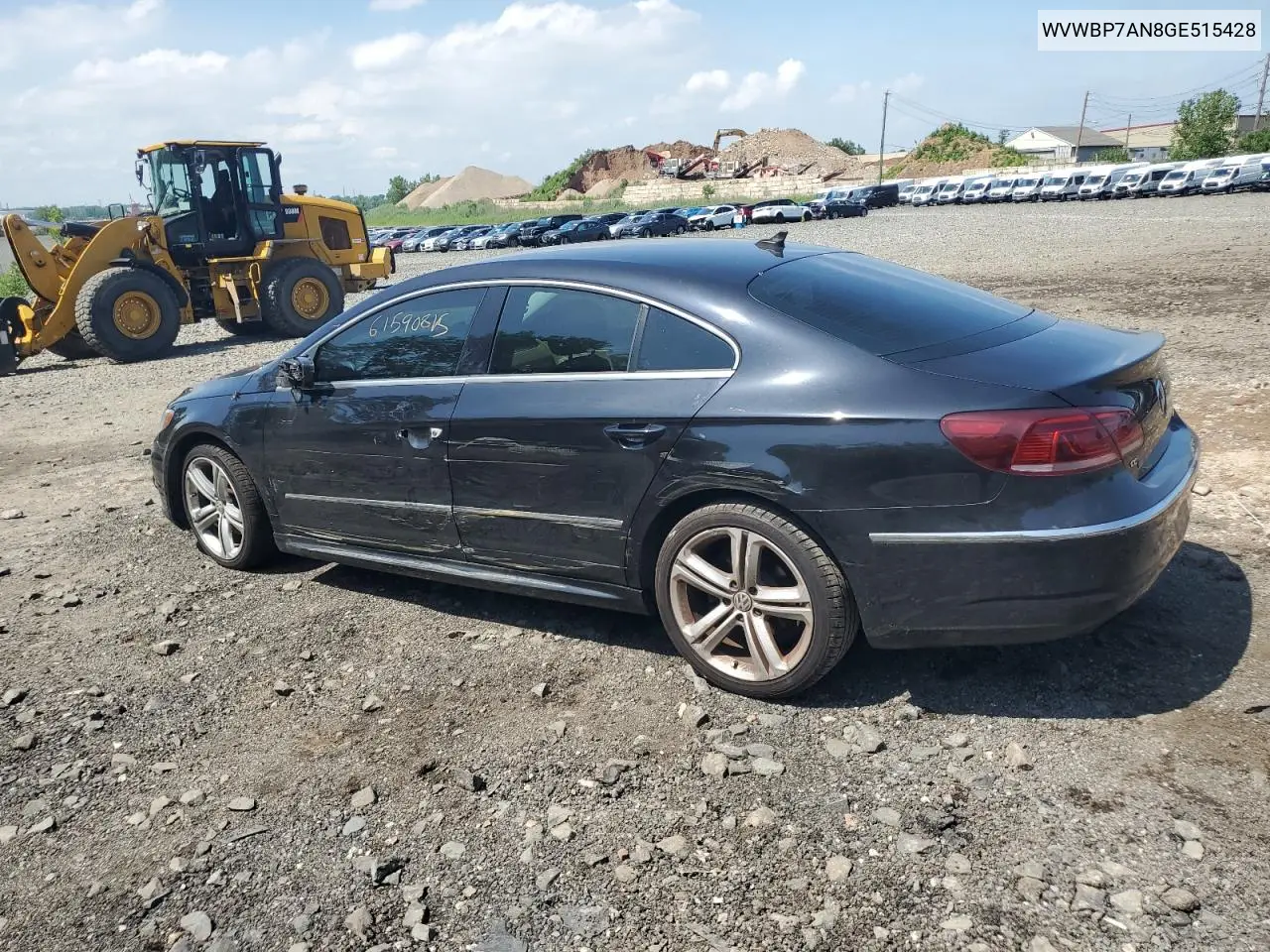 2016 Volkswagen Cc Base VIN: WVWBP7AN8GE515428 Lot: 61590815