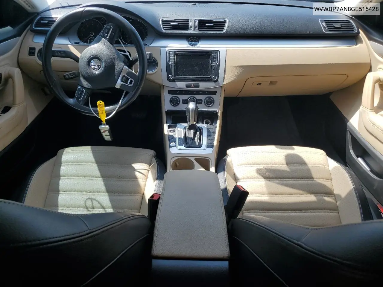 2016 Volkswagen Cc Base VIN: WVWBP7AN8GE515428 Lot: 61590815