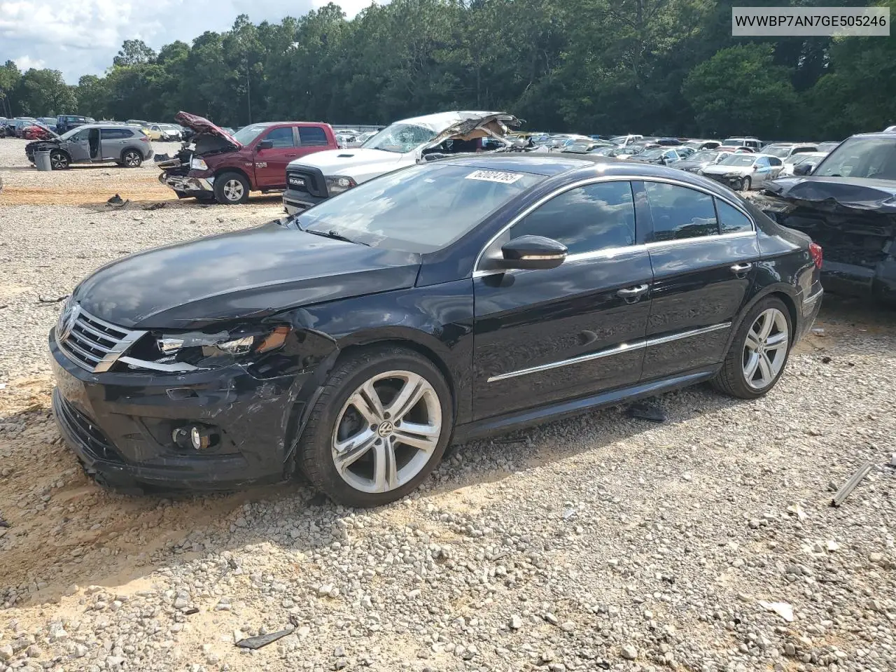 2016 Volkswagen Cc Base VIN: WVWBP7AN7GE505246 Lot: 62024765