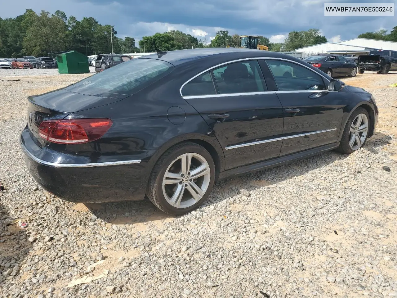 2016 Volkswagen Cc Base VIN: WVWBP7AN7GE505246 Lot: 62024765
