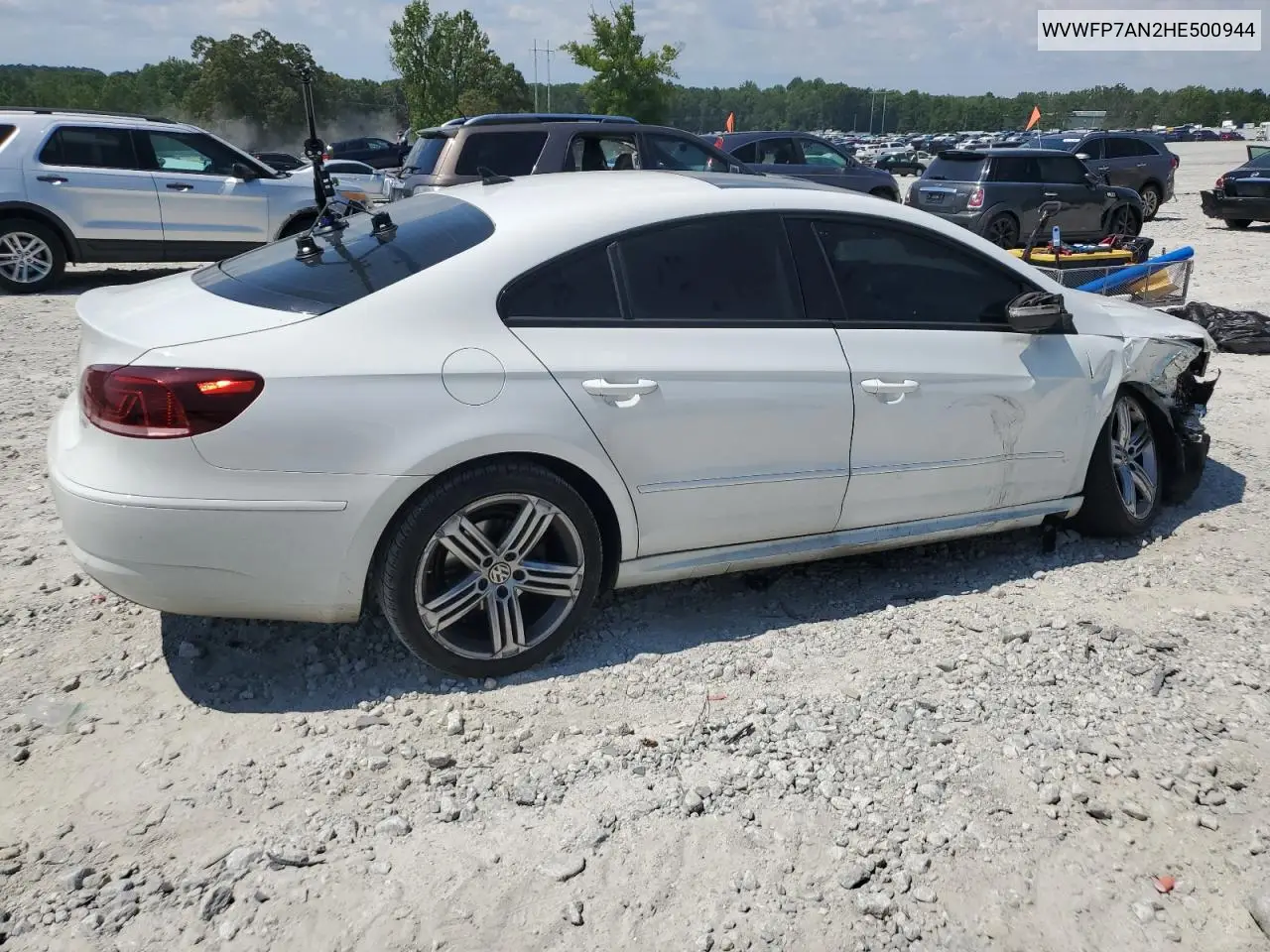 2017 Volkswagen Cc R-Line VIN: WVWFP7AN2HE500944 Lot: 62609465