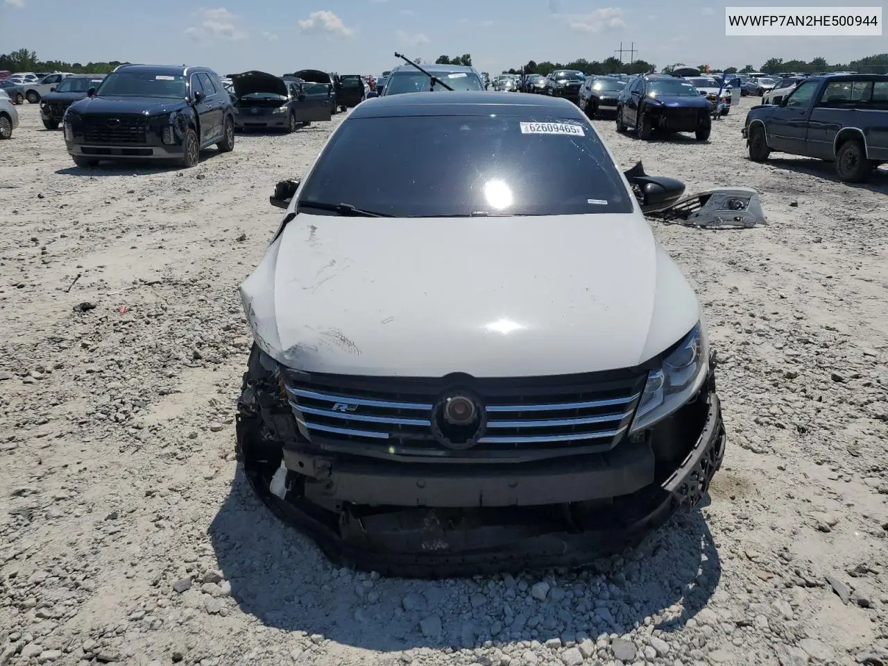 2017 Volkswagen Cc R-Line VIN: WVWFP7AN2HE500944 Lot: 62609465