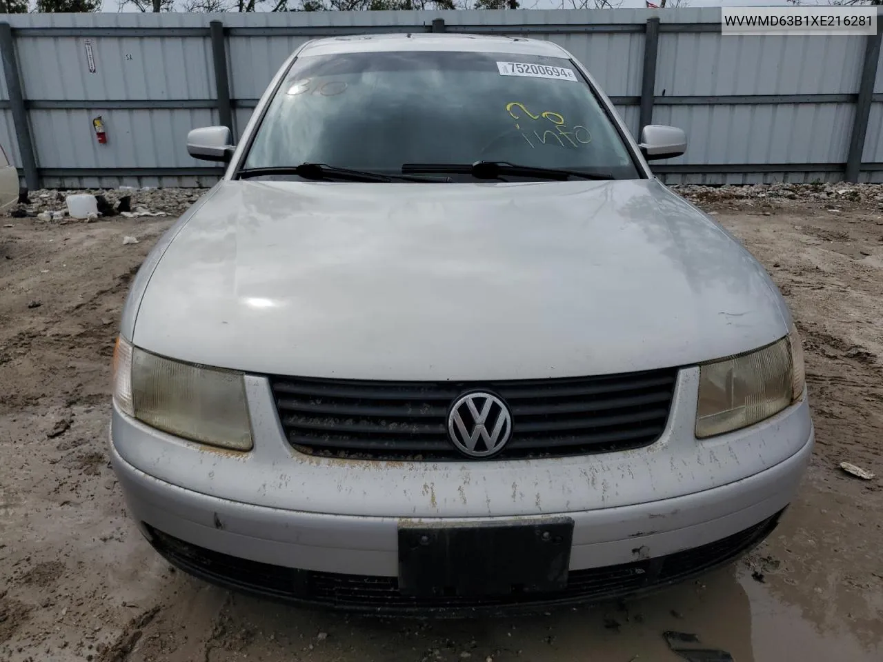 1999 Volkswagen Passat Gls VIN: WVWMD63B1XE216281 Lot: 75200694