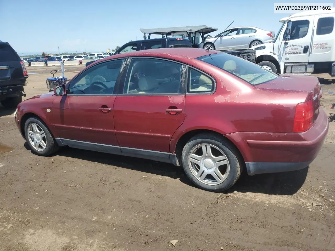 2000 Volkswagen Passat Glx VIN: WVWPD23B9YP211602 Lot: 61509955