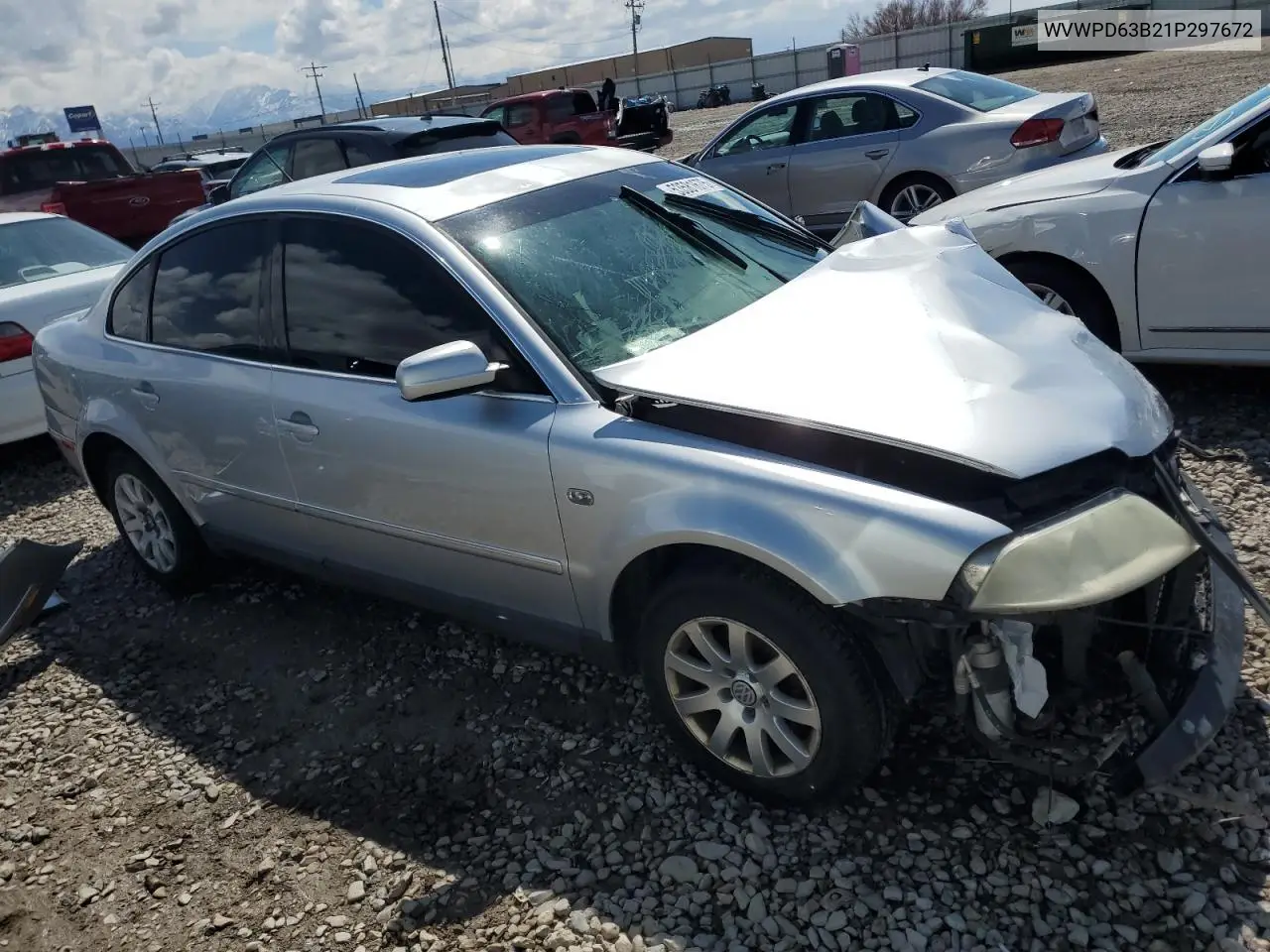 2001 Volkswagen Passat Gls VIN: WVWPD63B21P297672 Lot: 53581675