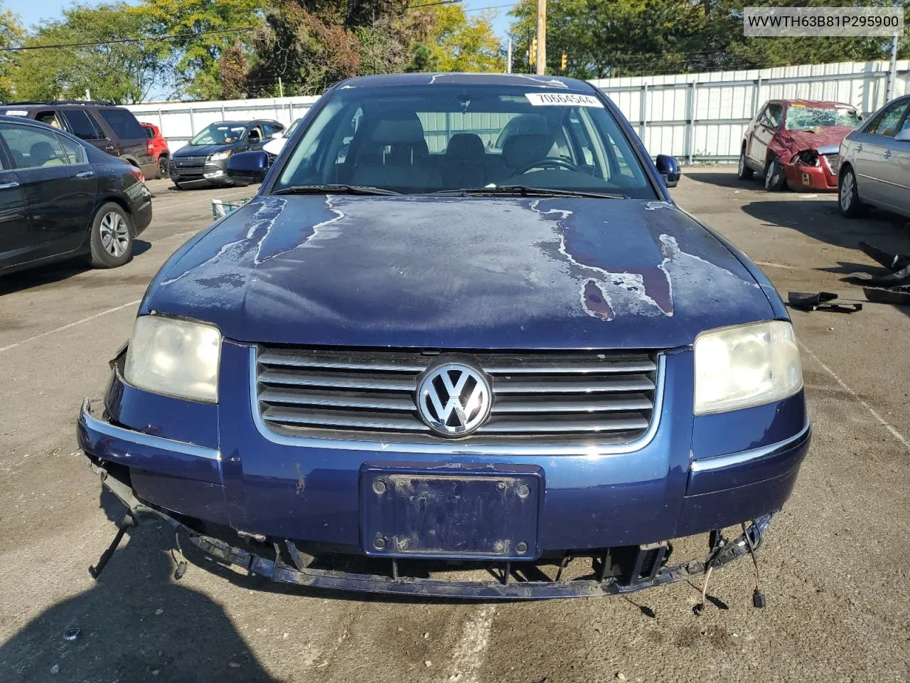 2001 Volkswagen Passat Glx 4Motion VIN: WVWTH63B81P295900 Lot: 70664544
