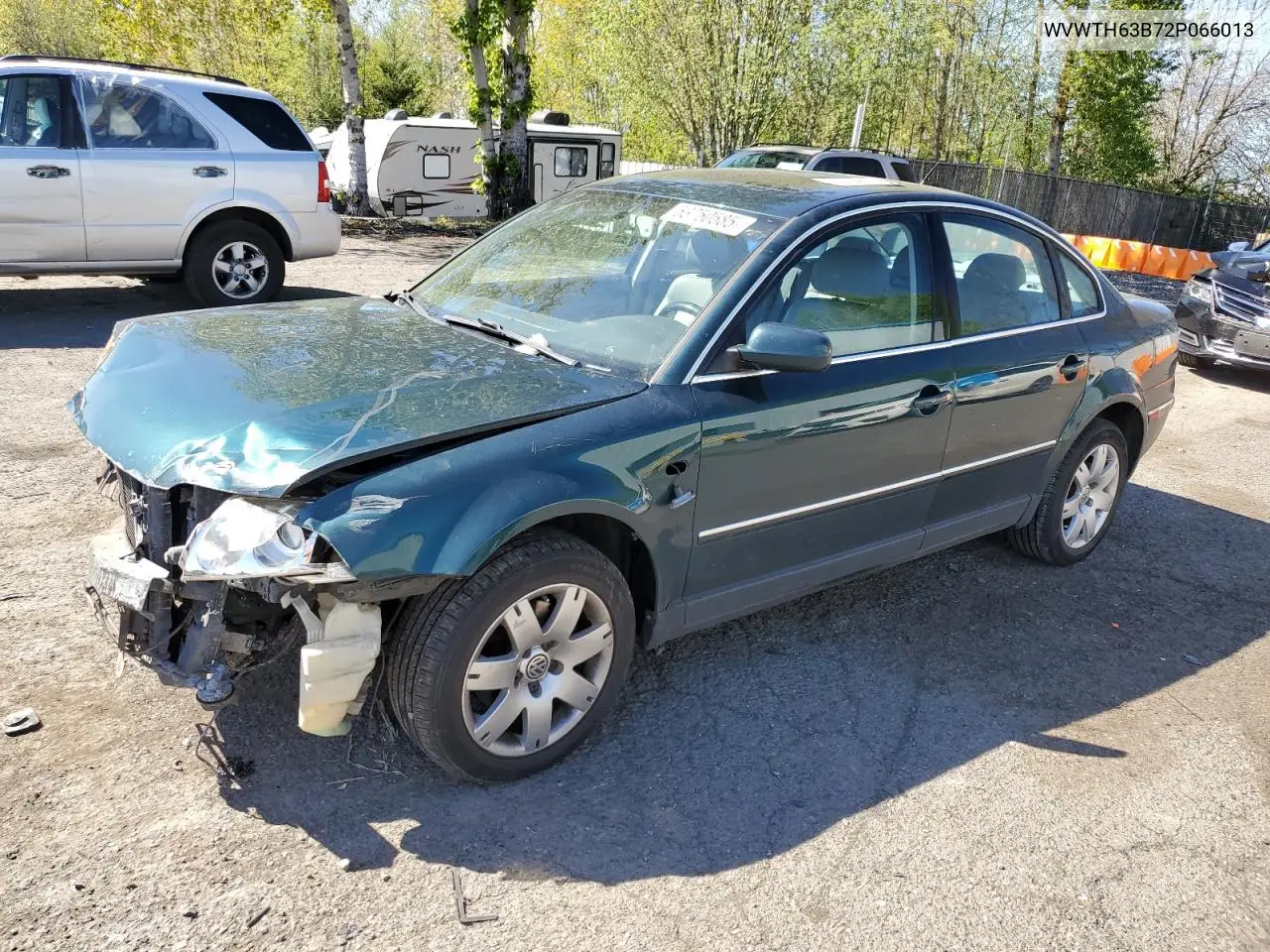 2002 Volkswagen Passat Glx 4Motion VIN: WVWTH63B72P066013 Lot: 53750585