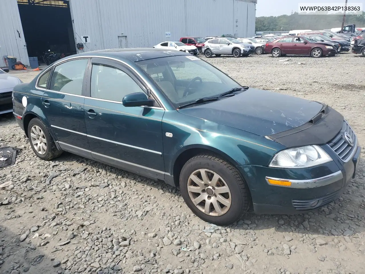2002 Volkswagen Passat Gls VIN: WVWPD63B42P138363 Lot: 60422805