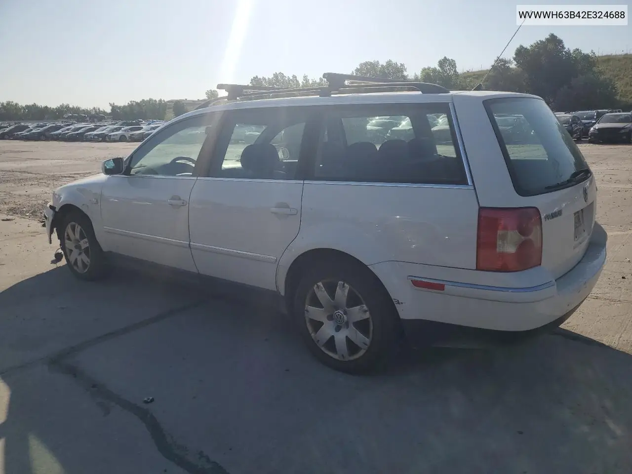 2002 Volkswagen Passat Glx VIN: WVWWH63B42E324688 Lot: 62146345