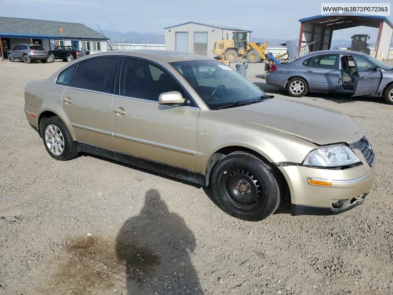 2002 Volkswagen Passat Gls VIN: WVWPH63B72P072363 Lot: 73431714