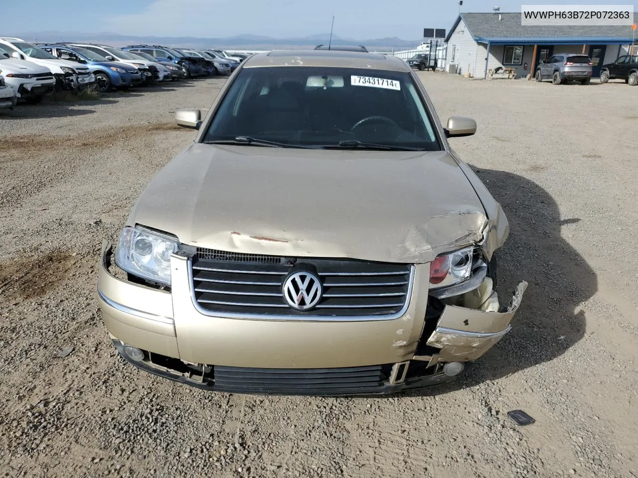 2002 Volkswagen Passat Gls VIN: WVWPH63B72P072363 Lot: 73431714
