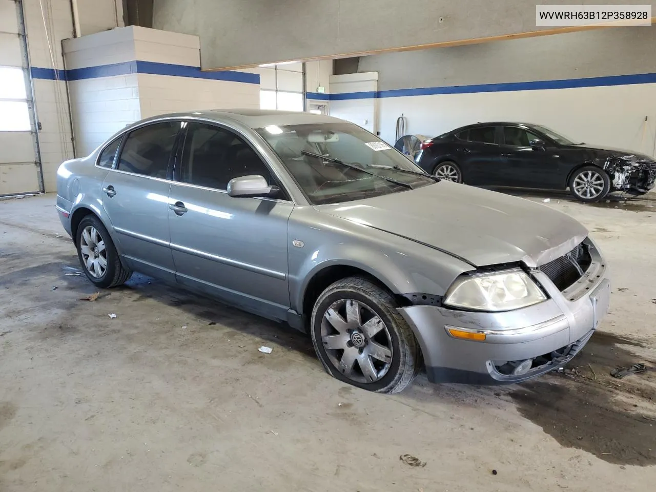 2002 Volkswagen Passat Glx VIN: WVWRH63B12P358928 Lot: 89107195
