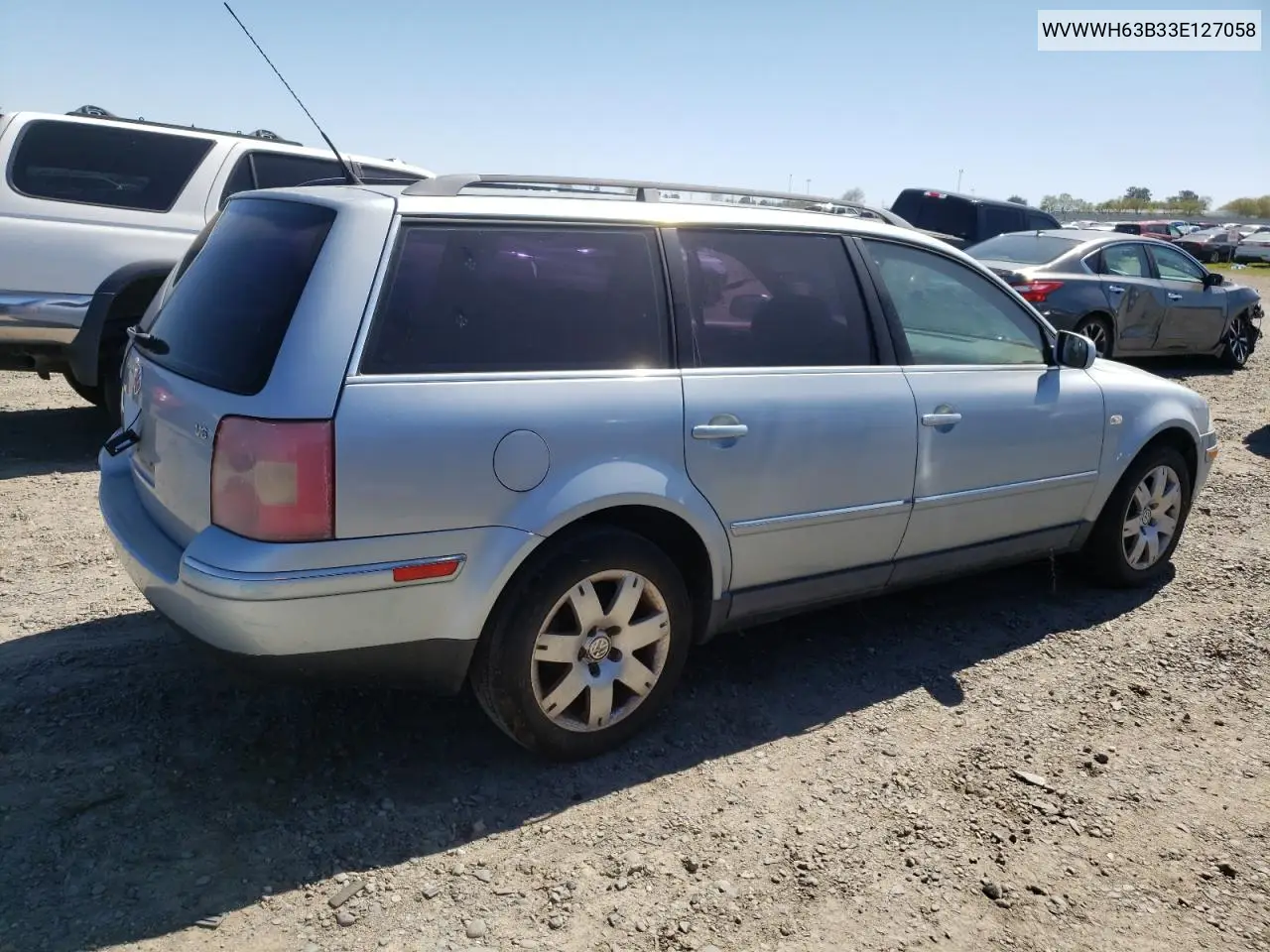 2003 Volkswagen Passat Glx VIN: WVWWH63B33E127058 Lot: 50375235